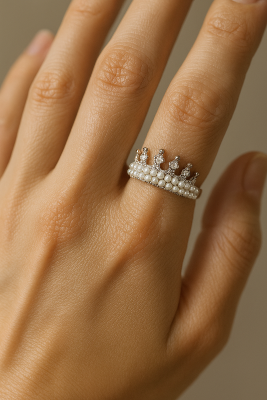 Anel - Crown n’ Pearls