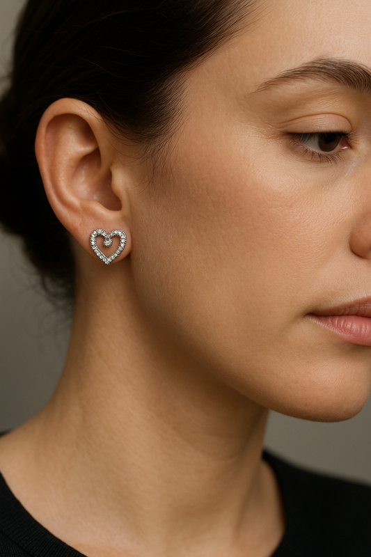 Brincos - Pandora Connected Hearts