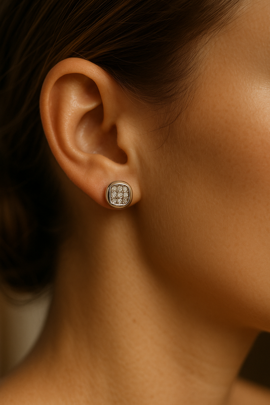 Brincos - Pandora Sparkling Round