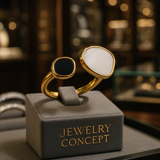 Anel - Double Black and White