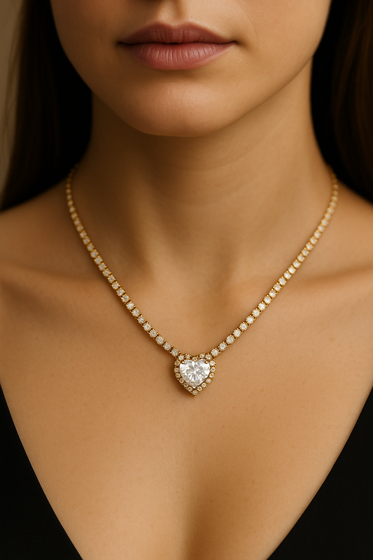 Colar - Massive Sparkling Heart