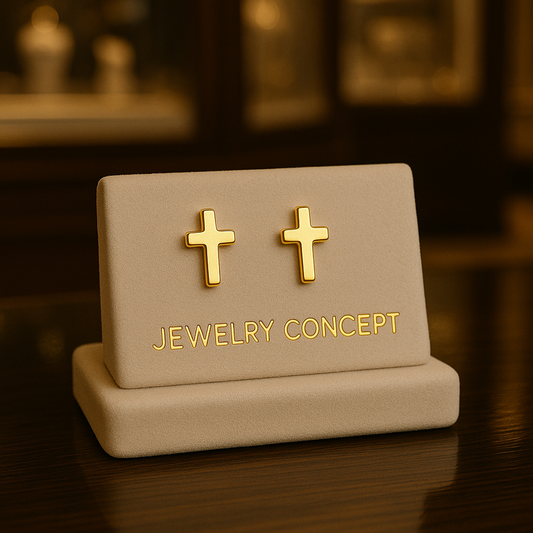 Brincos - Little Cross