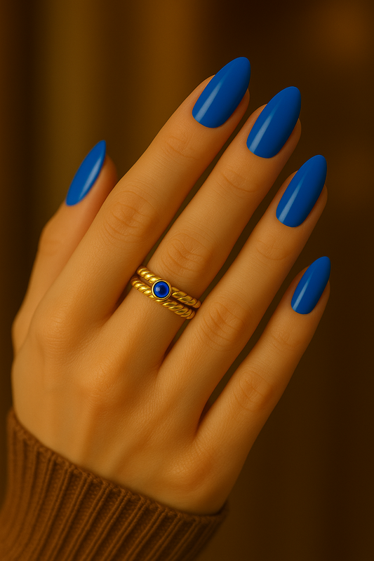 Anel - Double United Blue Pearl