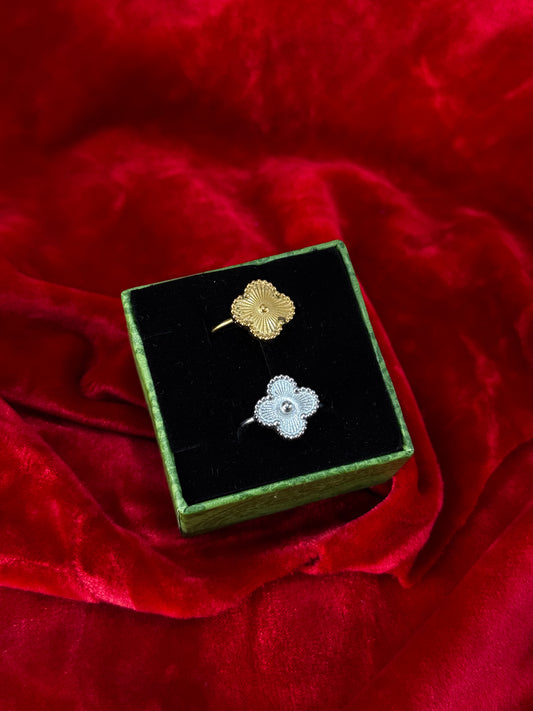 CONJUNTO ANÉIS VAN CLEEF - 2 ANÉIS + CAIXA