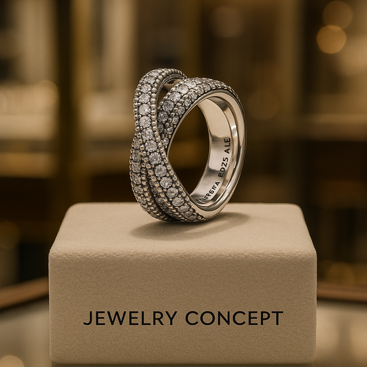 Anel - Pandora Crossover Pavé
