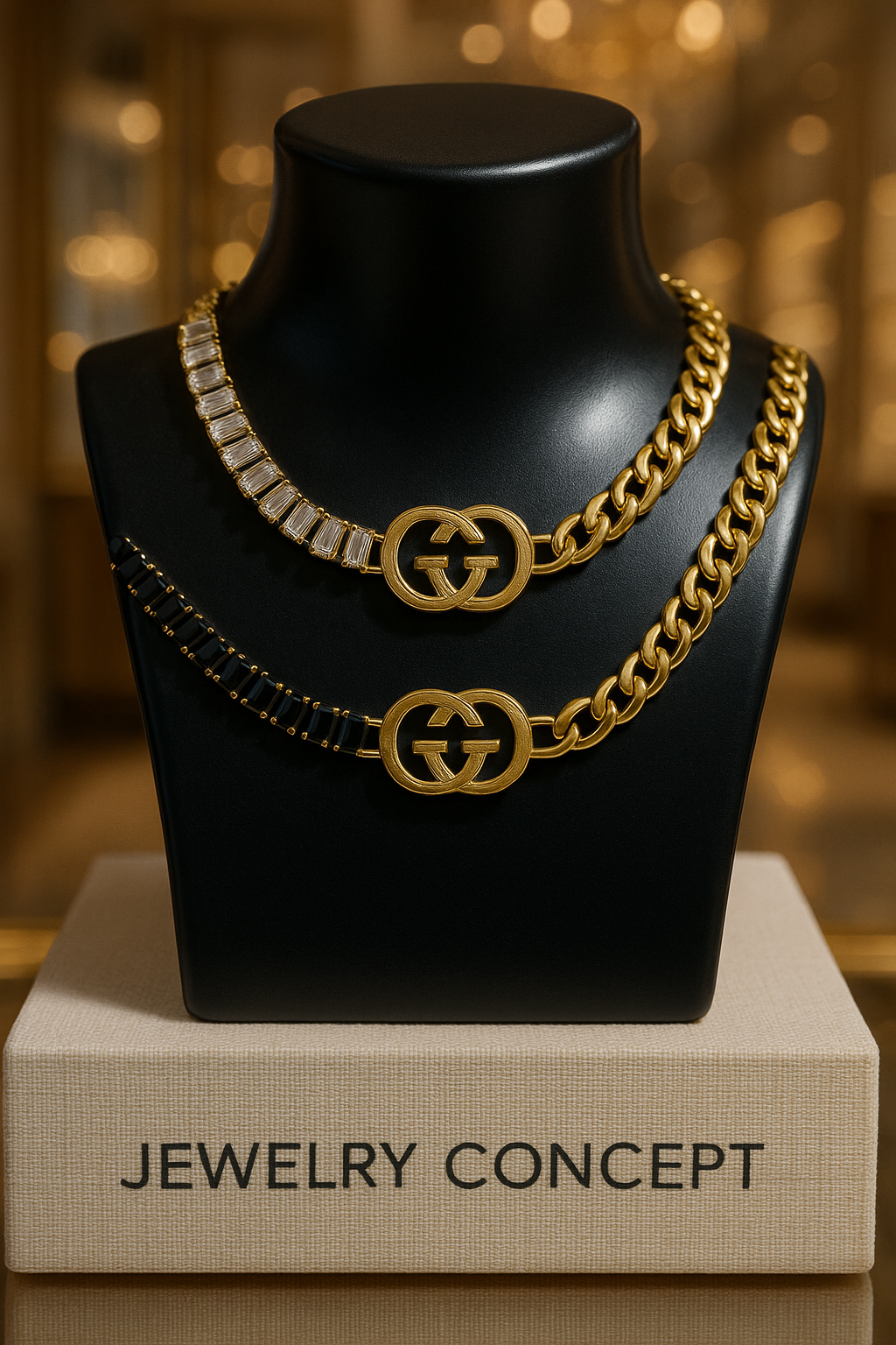 Colar - Gucci Black and white