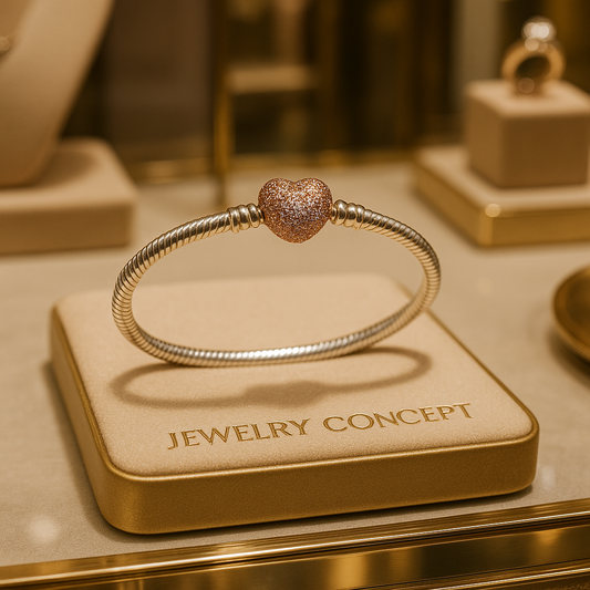 Pulseira - Pandora Pink Sparkle Heart