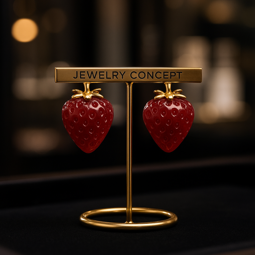 Brincos - Strawberry Red