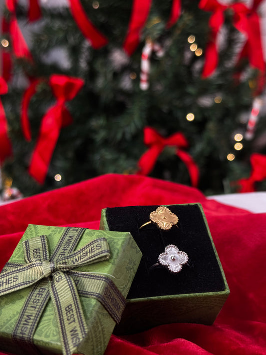 CONJUNTO ANÉIS VAN CLEEF - 2 ANÉIS + CAIXA