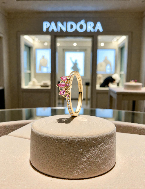 Anel - Pandora ft. Disney: Tiara Rapunzel Princesas